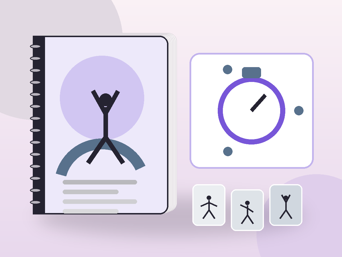 Mockup do material com 30 sessões express de 5 minutos
